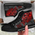 Samoa Polynesian High Top Shoes - Red Turtle Flowing - Polynesian Pride