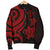 Kosrae Micronesian Men Bomber Jacket - Red Tentacle Turtle - Polynesian Pride