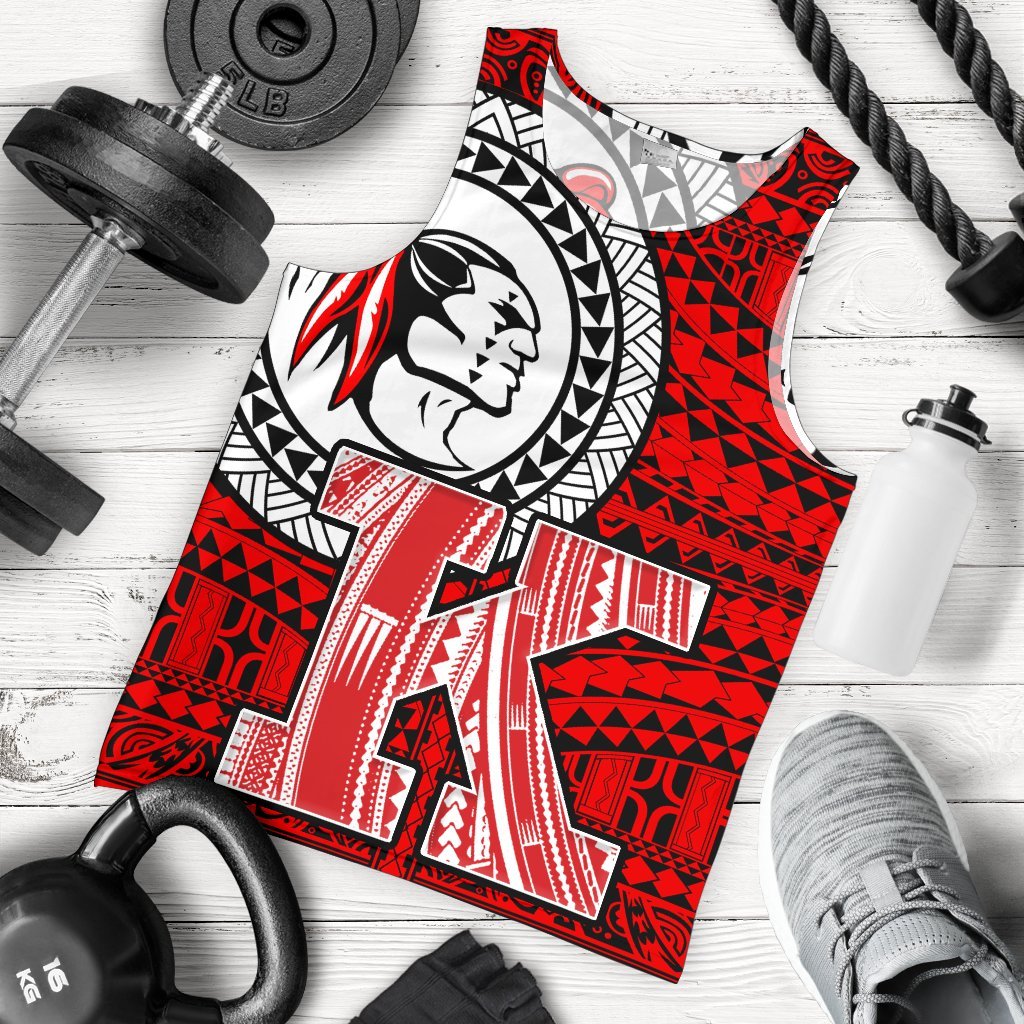 Hawaii Polynesian Men Tank Top - Kahuku High School RED - Polynesian Pride