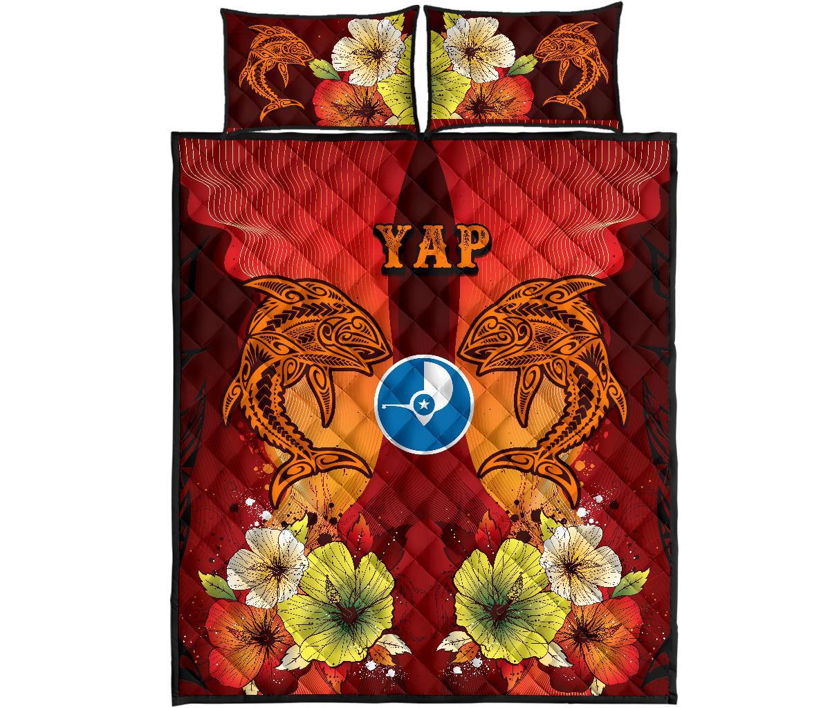 Yap Custom Personalised Quilt Bed Sets - Tribal Tuna Fish - Polynesian Pride