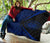 Hawaii Coat Of Arms Polynesian Black And Blue Premium Quilt - Circle Style - Polynesian Pride