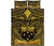 Samoa Quilt Bed Set - Samoa Coat Of Arm, Polynesian Tattoo Gold - Polynesian Pride