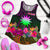 Nauru Personalised Women's Racerback Tank - Summer Hibiscus Art - Polynesian Pride
