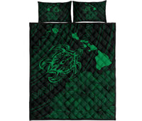 Hawaii Sea Turtle Is Swimming Toward Quilt Bed Set Green Green - Polynesian Pride