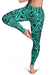 Polynesian Kakau Turtle Turquoise Hawaii Women's Leggings AH - Polynesian Pride