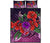 Polynesian Quilt Bed Set - Purple Hibiscus Turtle Flowing - Polynesian Pride