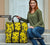 Polynesian Turtle Palm And Sea Pebbles Yellow Hawaii Travel Bag - Polynesian Pride