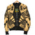 Tuvalu Men Bomber Jackets - Polynesian Tattoo Gold - Polynesian Pride