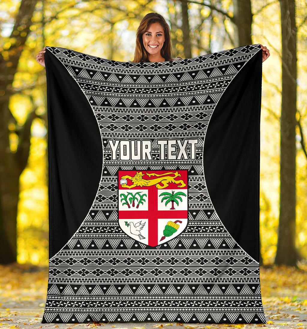 Fiji Custom Personalised Premium Blanket - Tapa Pattern Sport Style - Polynesian Pride