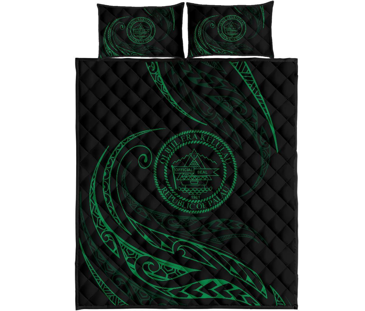 Palau Quilt Bed Set - Green - Frida Style Green - Polynesian Pride