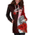 American Samoa Polynesian Hoodie Dress - Coat Of Arm With Hibiscus - Polynesian Pride