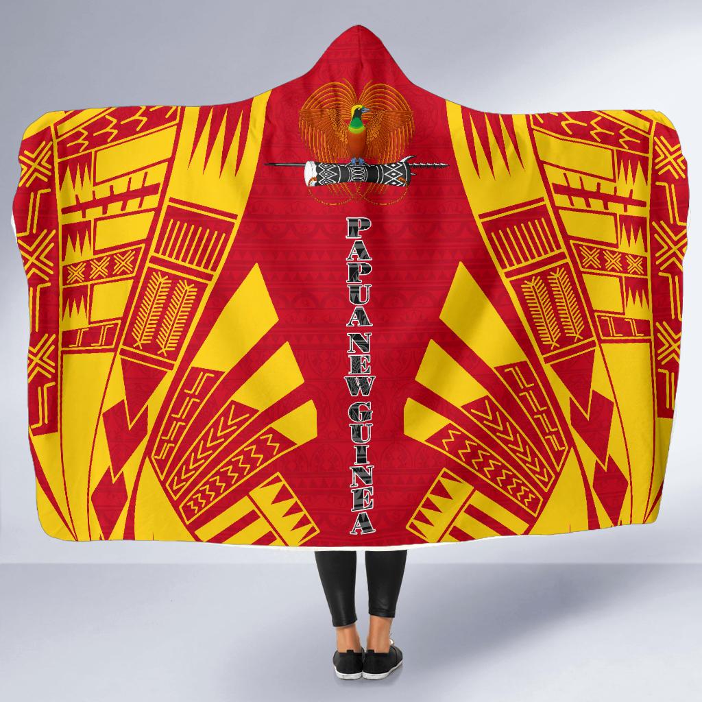 Papua New Guinea Hooded Blanket - Polynesian Tattoo Flag - Polynesian Pride