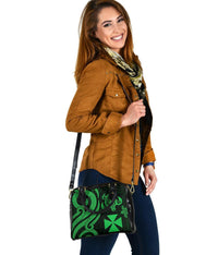 Wallis and Futuna Shoulder Handbag - Green Tentacle Turtle - Polynesian Pride