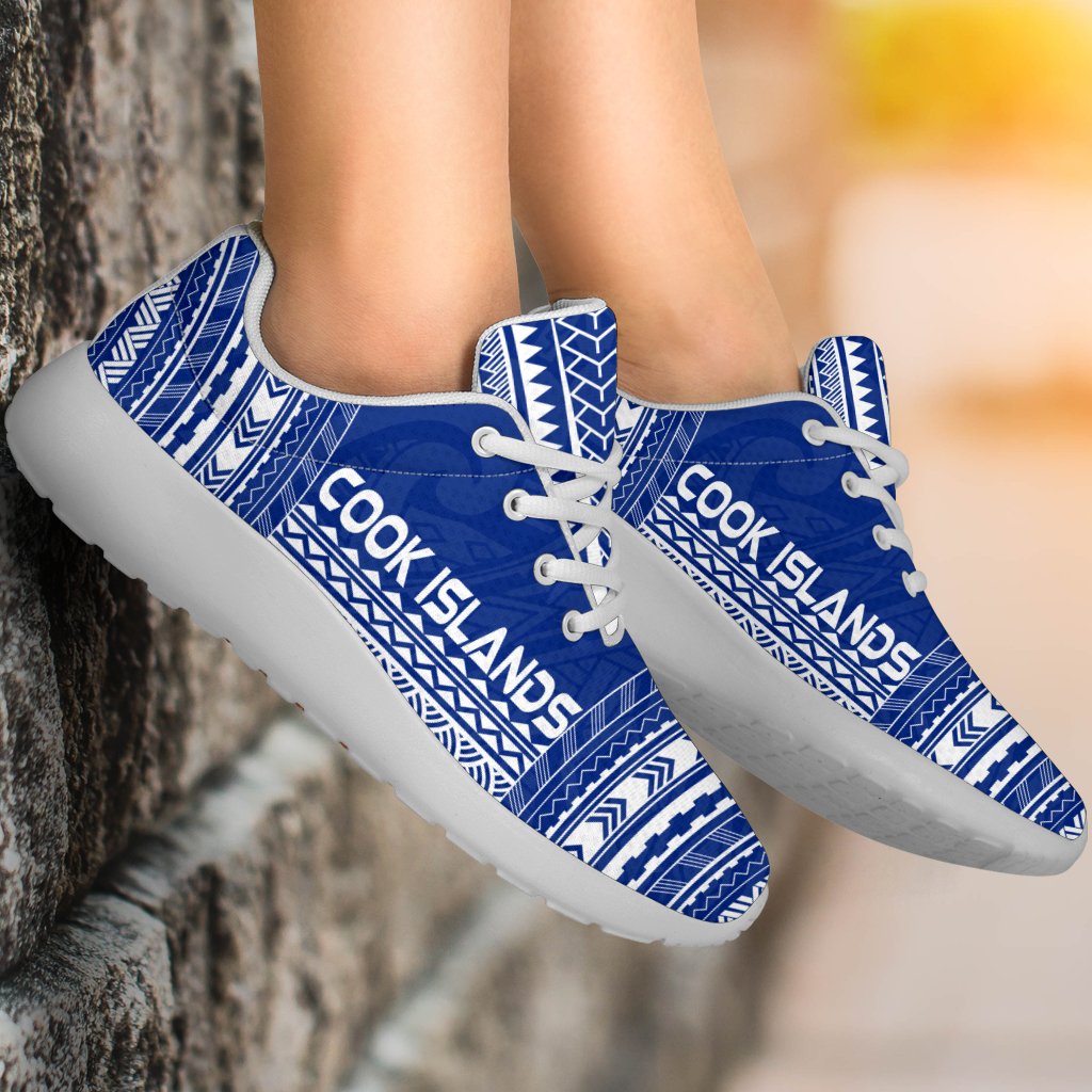 Cook Islands Sporty Sneakers - Polynesian Chief Flag Version - Polynesian Pride