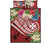 Wallis and Futuna Polynesian Quilt Bed Set - Summer Plumeria (Red) - Polynesian Pride