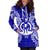 Vanuatu Polynesian Hoodie Dress Map Blue - Polynesian Pride