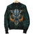 Hawaii Wild Boar Kamapua'a Men's Bomber Jacket - Turquoise - Hawaiian Mythology Style - Polynesian Pride