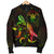 Niue Polynesian Men's Bomber Jacket - Turtle With Blooming Hibiscus Reggae - Polynesian Pride