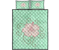 Hawaii Hibiscus Pastel Quilt Bed Set Pastel - Polynesian Pride