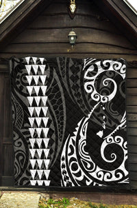 Hawaii Kakau White Polynesian Premium Quilt - Polynesian Pride