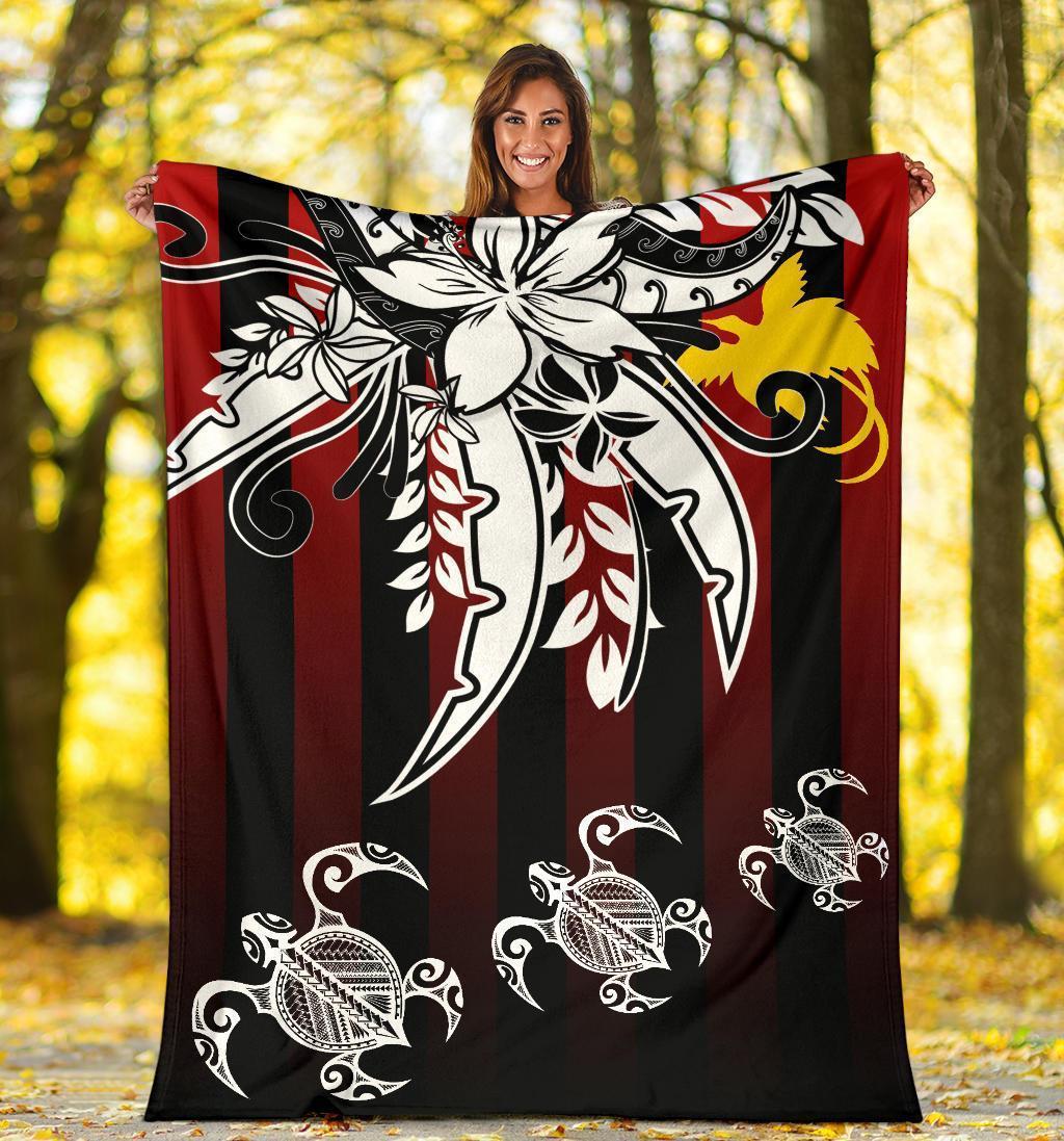 Papua New Guinea Premium Blanket - Vertical Stripes Style - Polynesian Pride