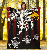 Papua New Guinea Premium Blanket - Vertical Stripes Style - Polynesian Pride