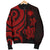 Northern Mariana Men's Bomber Jacket - Tentacle Turtle Red - Polynesian Pride