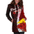 Tokelau Polynesian Custom Personalised Hoodie Dress - Coat Of Arm With Hibiscus - Polynesian Pride