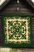 Hawaiian Premium Quilt Royal Pattern - Emerald Green - Polynesian Pride