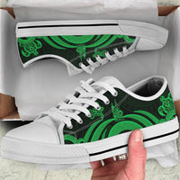 New Caledonia Low Top Canvas Shoes - Green Tentacle Turtle - Polynesian Pride