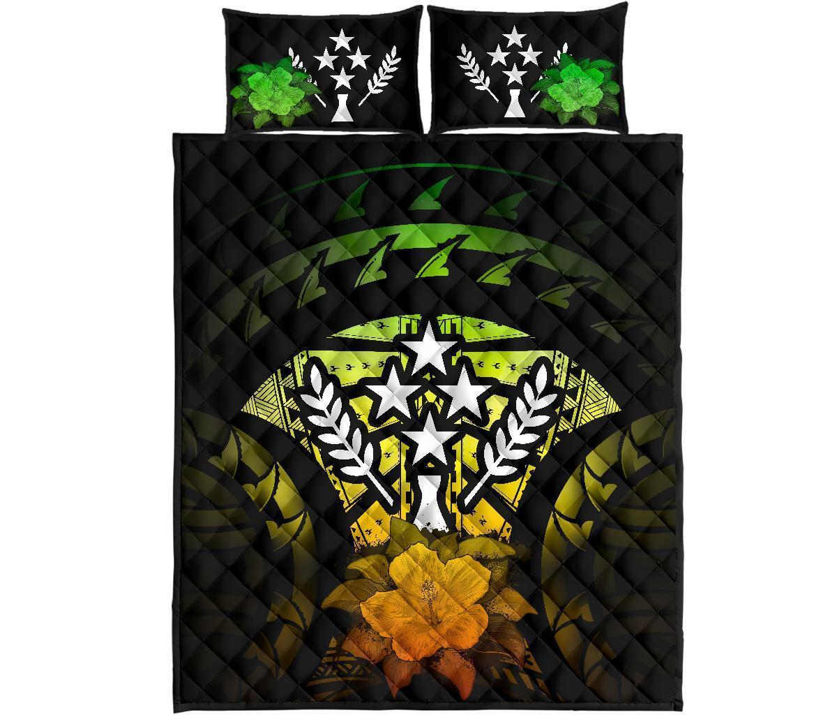 Kosrae Polynesian Quilt Bed Set Hibiscus Reggae - Polynesian Pride