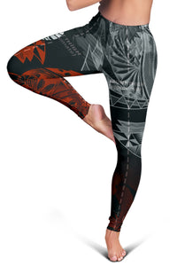 Tahiti Polynesian Women's Leggings - Vintage Polynesian Turtle - Polynesian Pride