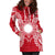 Marshall Islands Polynesian Hoodie Dress Map Red White - Polynesian Pride