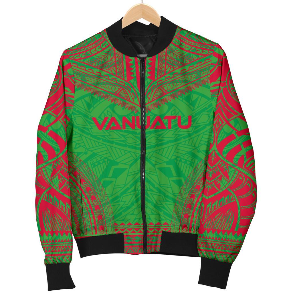 Vanuatu Flag Polynesian Chief Men's Bomber Jacket - Polynesian Pride