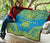 Tuvalu Premium Quilt - Tuvalu Coat Of Arms Polynesian Chief Blue Version - Polynesian Pride