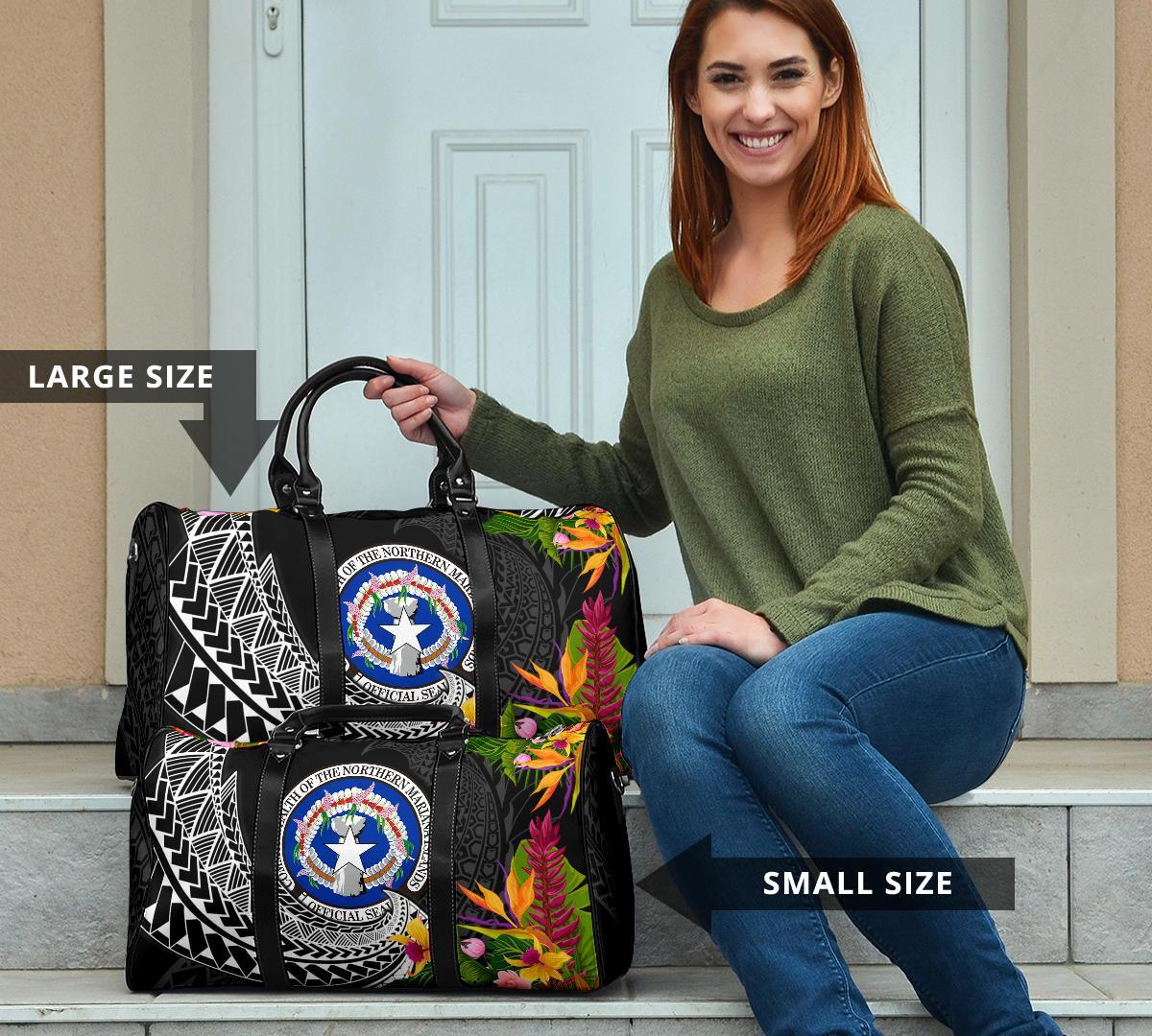 Northern Mariana Islands Travel Bag - Seal Spiral Polynesian Patterns - Polynesian Pride