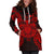 Hawaii Turtle Polynesian Hoodie Dress Map Red - Polynesian Pride