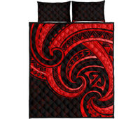 New Zealand Maori Mangopare Quilt Bed Set Polynesian - Red - Polynesian Pride