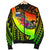 Samoa Men's Bomber Jacket - Polynesian Hook And Hibiscus (Reggae) - Polynesian Pride