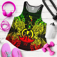 Vanuatu Polynesian Women Tank Top Map Reggae - Polynesian Pride