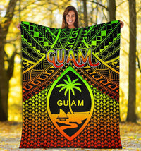 Polynesian Guam Premium Blanket - Reggae Vintage Polynesian Patterns - Polynesian Pride