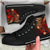 Tahiti Polynesian High Top Shoes - Plumeria Flowers And Waves - Polynesian Pride