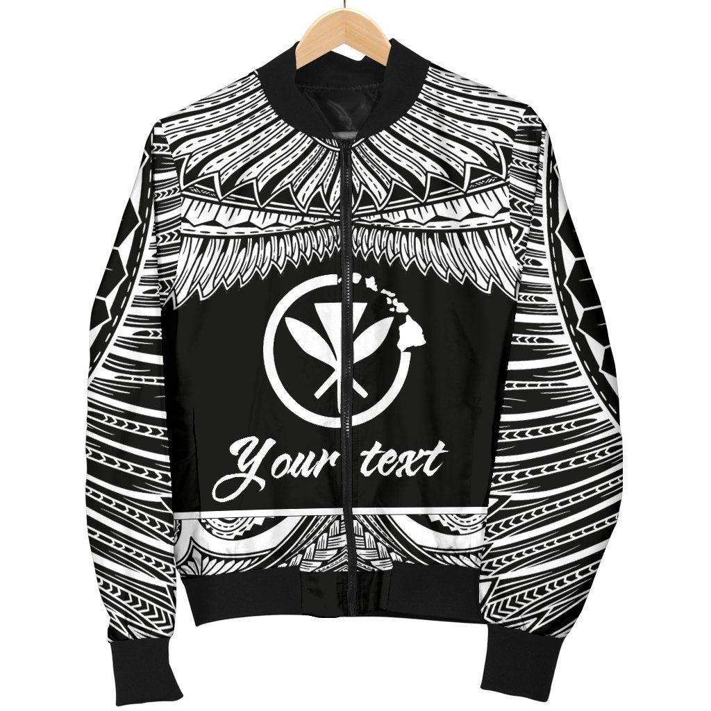 Hawaii Polynesian Custom Personalised Men's Bomber Jacket - Hawaii Pride White Version - Polynesian Pride