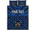 Fiji Personalised Quilt Bed Set - Fiji Seal With Polynesian Tattoo Style ( Blue) - Polynesian Pride