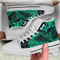 Polynesian Hawaii High Top - Polynesian Turquoise Humpback Whale - Polynesian Pride