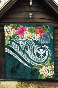 Polynesian Hawaii Kanaka Maoli Premium Quilt - Summer Plumeria - Polynesian Pride