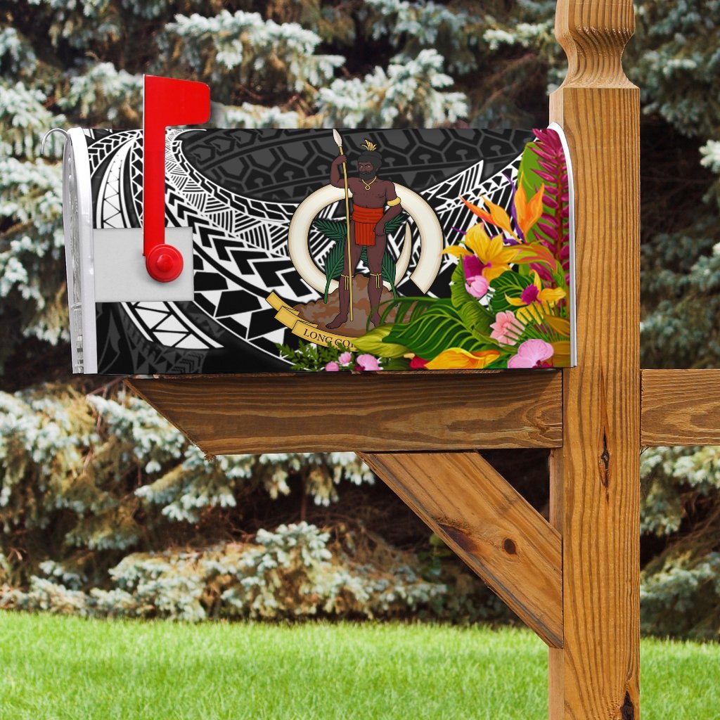 Vanuatu Mailbox Cover - Custom Personalised Tropical Flowers Style - Polynesian Pride