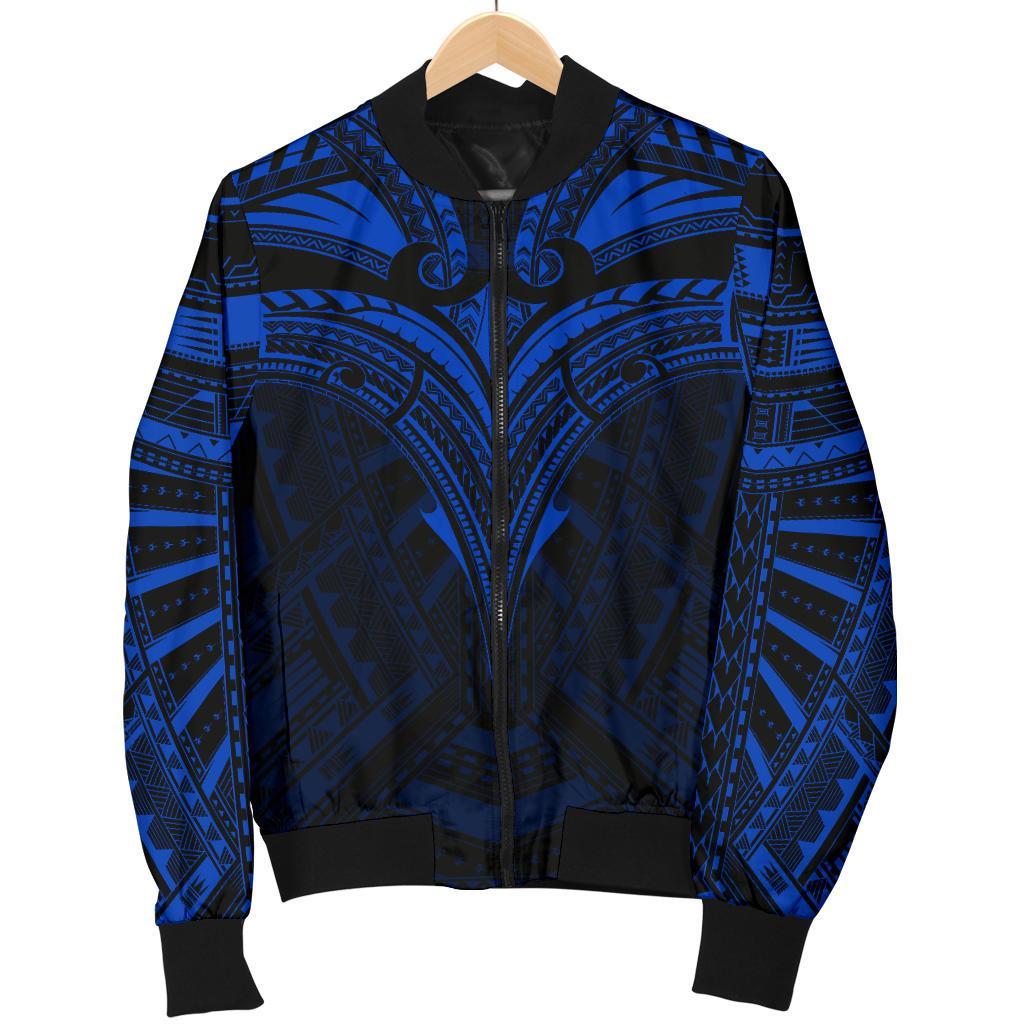 Micronesia Tattoo Men's Bomber Jacket (Blue) - Polynesian Pride