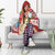 Polynesian American Samoa Hooded Blanket - Summer Plumeria (Red) - Polynesian Pride
