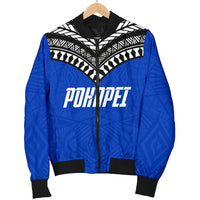Pohnpei Flag Men's Bomber Jacket Micronesian Pattern - Polynesian Pride